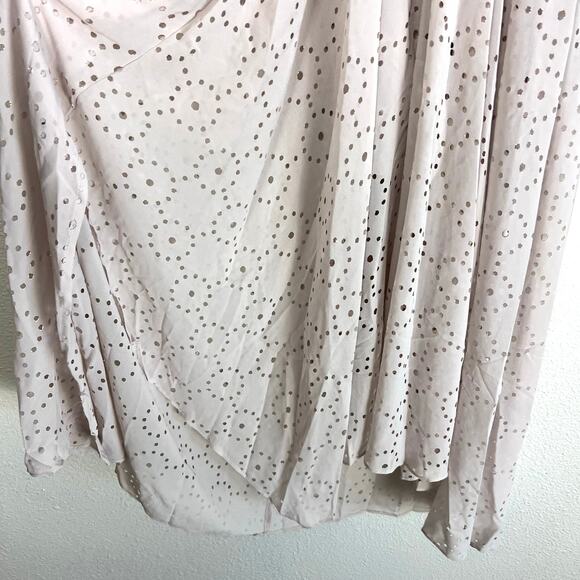 It’s All Love Chiffon Maxi Dress Medium – Boho Resort Laser-Cut Metallic Detail - Picture 5 of 12